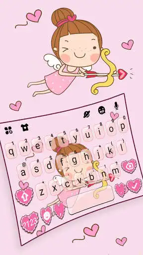Play Cute Girl Angel Keyboard Background  and enjoy Cute Girl Angel Keyboard Background with UptoPlay