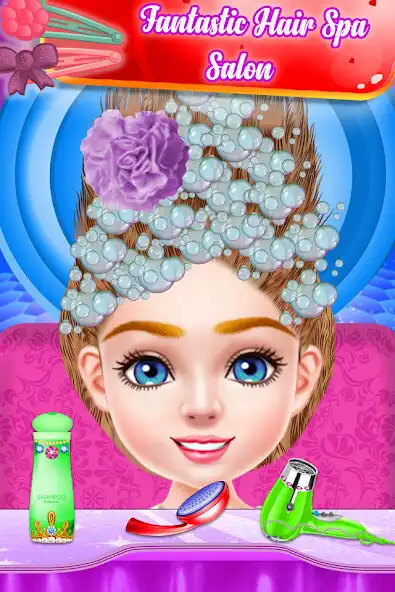 Play Cute Girl Hairstyle Salon – Makeover Games as an online game Cute Girl Hairstyle Salon – Makeover Games with UptoPlay
