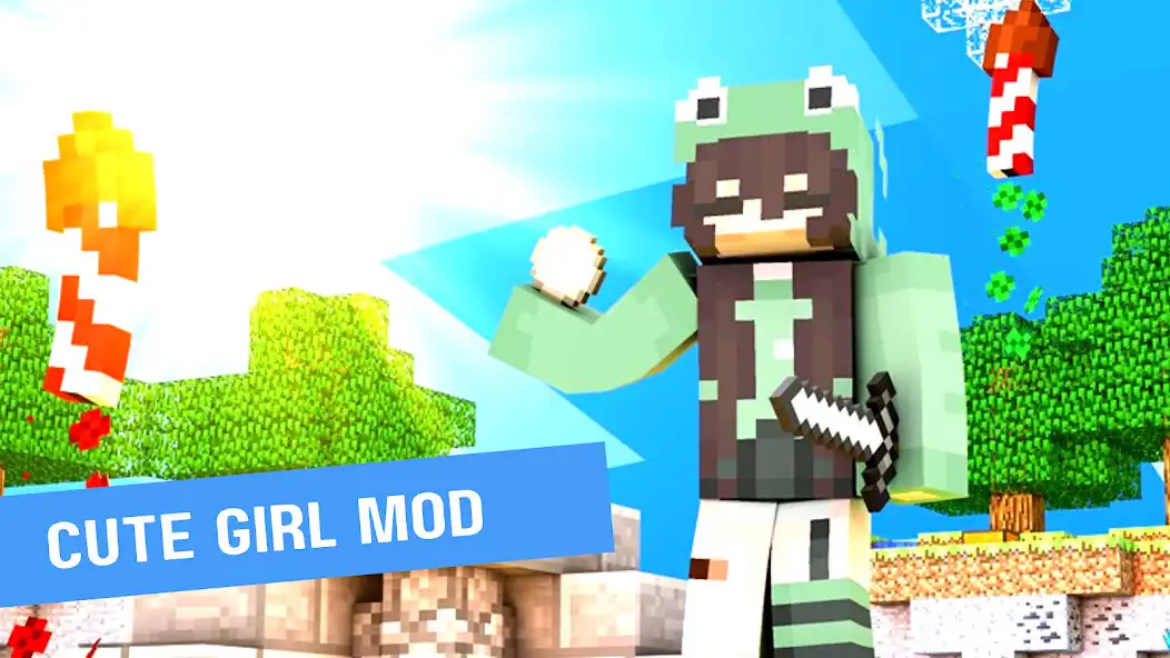 Play Cute Girl Mod for Minecraft as an online game Cute Girl Mod for Minecraft with UptoPlay