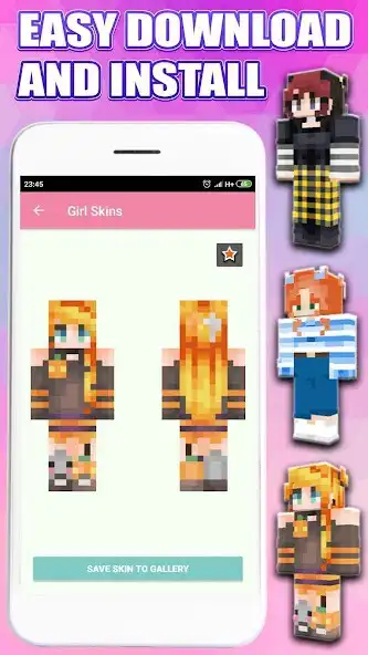 Play Cute Girls Skins for Minecraft as an online game Cute Girls Skins for Minecraft with UptoPlay