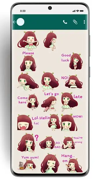 Play Cute Girl Sticker for WhatsApp  and enjoy Cute Girl Sticker for WhatsApp with UptoPlay
