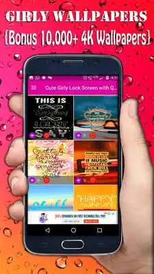 Play Cute Girly Lock Screen with Quotes