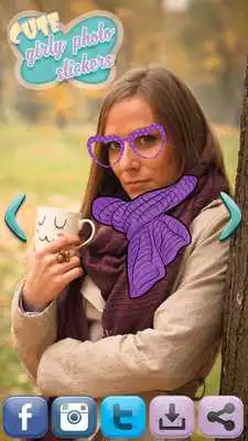 Play Cute Girly Photo Stickers