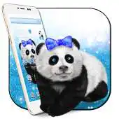 Free play online Cute Glitter Bow Panda Theme APK