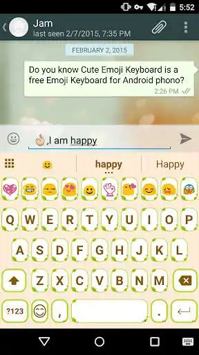 Play Cute Green Emoji Keyboard