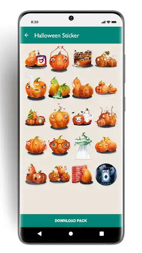Play Cute Halloween Stickers for WhatsApp WaStickerApps as an online game Cute Halloween Stickers for WhatsApp WaStickerApps with UptoPlay