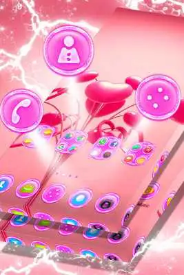 Play Cute Heart Flowers Launcher