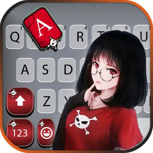Play Cute Intellect Girl Keyboard Background APK