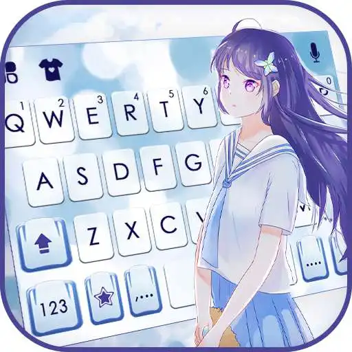 Play Cute JK Anime Girl Keyboard Background APK