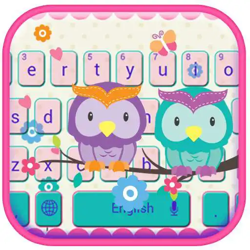 Free play online Cute Kawaii Owl Keyboard Theme  APK