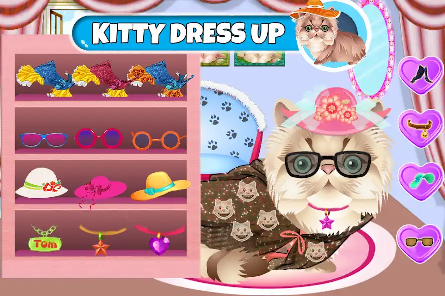 Play Cute Kittens Hairstyles Games as an online game Cute Kittens Hairstyles Games with UptoPlay
