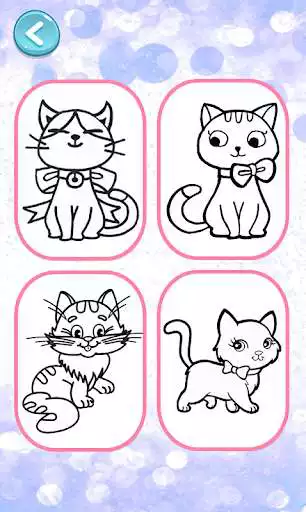 Play Cute Kitty Coloring Book Glitter as an online game Cute Kitty Coloring Book Glitter with UptoPlay