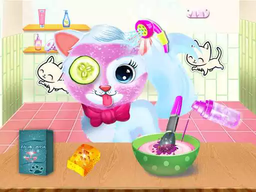 Play Cute Kitty Daycare Activity - Fluffy Pet Salon as an online game Cute Kitty Daycare Activity - Fluffy Pet Salon with UptoPlay