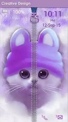 Play Cute Kitty Zipper Lock