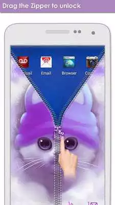 Play Cute Kitty Zipper Lock