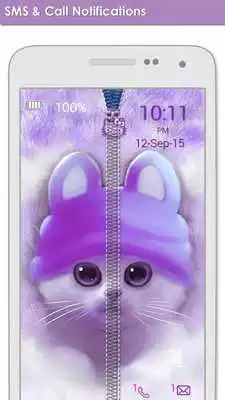 Play Cute Kitty Zipper Lock
