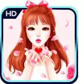 Free play online Cute Laurra Girl 3D Wallpaper APK