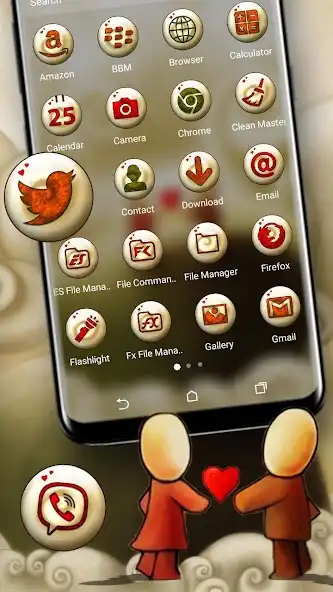 Play Cute Love Launcher Theme as an online game Cute Love Launcher Theme with UptoPlay
