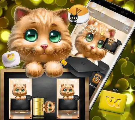 Play Cute Lovely Cartoon Cat Theme