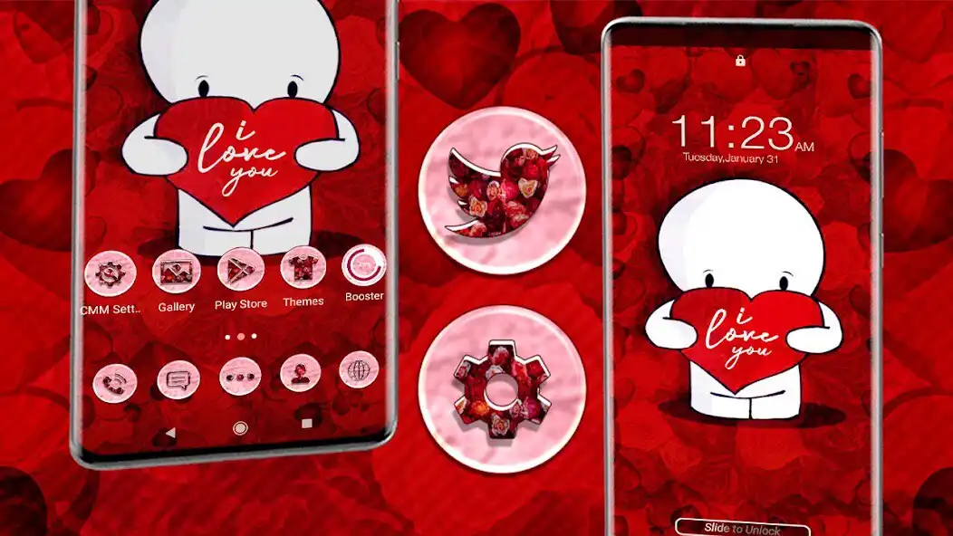 Play Cute Love Theme Launcher  and enjoy Cute Love Theme Launcher with UptoPlay