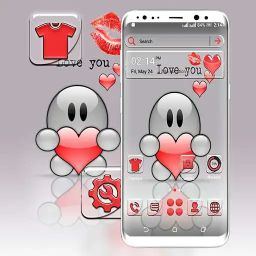 Play Cute Love You Launcher Theme APK
