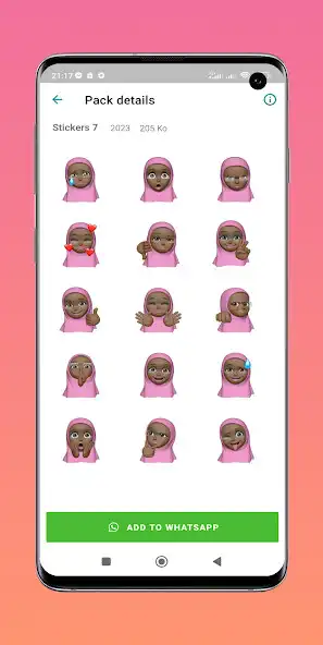 Play Cute Memoji Hijab Stickers as an online game Cute Memoji Hijab Stickers with UptoPlay