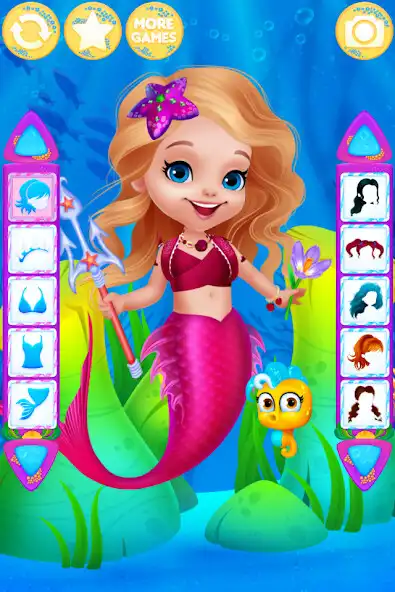 Play Cute Mermaid Dress Up Games as an online game Cute Mermaid Dress Up Games with UptoPlay