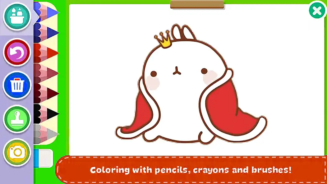 Play Cute Molang coloring book as an online game Cute Molang coloring book with UptoPlay