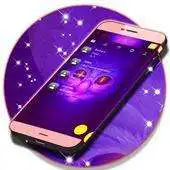 Free play online Cute Neon Cat SMS Theme APK