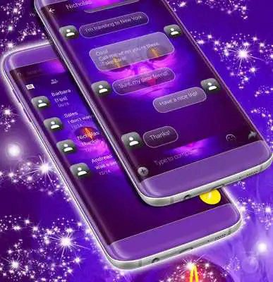 Play Cute Neon Cat SMS Theme