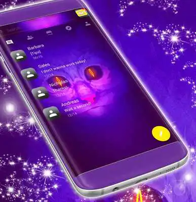 Play Cute Neon Cat SMS Theme