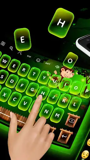 Play Cuteness Monkey - Keyboard Theme  and enjoy Cuteness Monkey - Keyboard Theme with UptoPlay