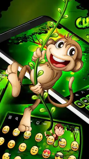 Play Cuteness Monkey - Keyboard Theme as an online game Cuteness Monkey - Keyboard Theme with UptoPlay