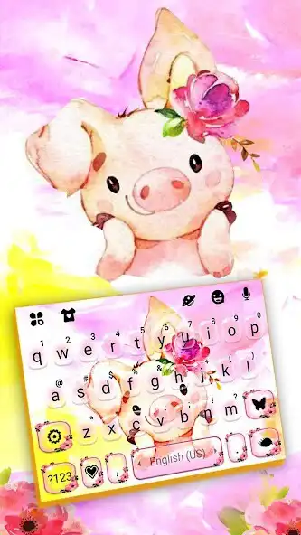 Play Cuteness Piggy Keyboard Theme  and enjoy Cuteness Piggy Keyboard Theme with UptoPlay
