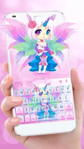 Play Cuteness Unicorn Fairy Keyboard Theme  and enjoy Cuteness Unicorn Fairy Keyboard Theme with UptoPlay