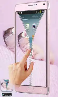 Play Cute Newborn Zipper Screenlock