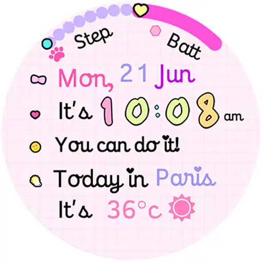 Play Cute Note Watch Face Wear OS APK Play Cute Note Watch Face Wear OS APK