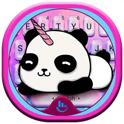 Free play online Cute Panda Unicorn Keyboard Theme  APK