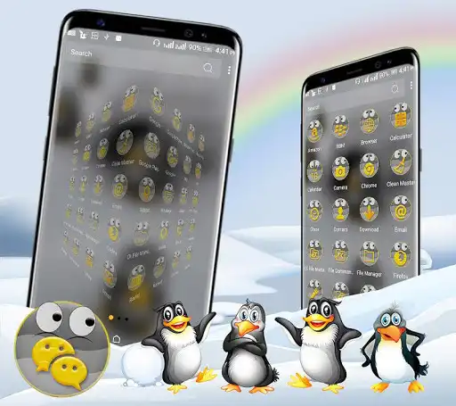 Play Cute Penguin Launcher Theme as an online game Cute Penguin Launcher Theme with UptoPlay