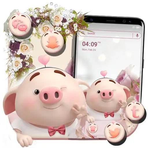 Play Cute Piggy Launcher Theme APK Play Cute Piggy Launcher Theme APK