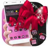Free play online Cute Pink and Black Bowknot Theme APK