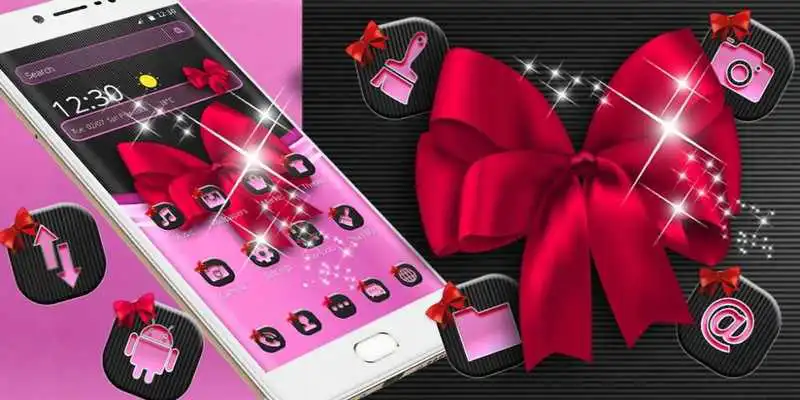 Play Cute Pink and Black Bowknot Theme Play Cute Pink and Black Bowknot Theme