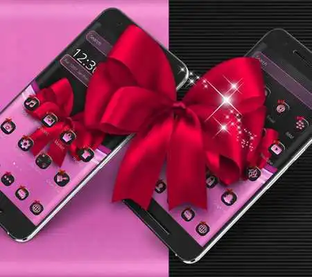 Play Cute Pink and Black Bowknot Theme Play Cute Pink and Black Bowknot Theme