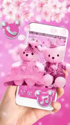 Play Cute Pink Bear Blooms Theme