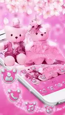Play Cute Pink Bear Blooms Theme