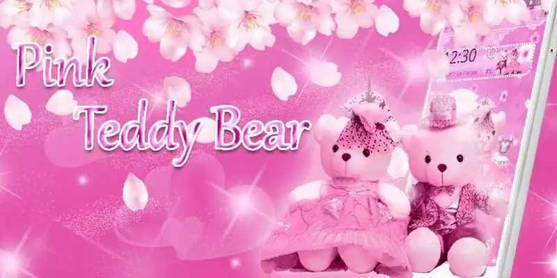 Play Cute Pink Bear Blooms Theme