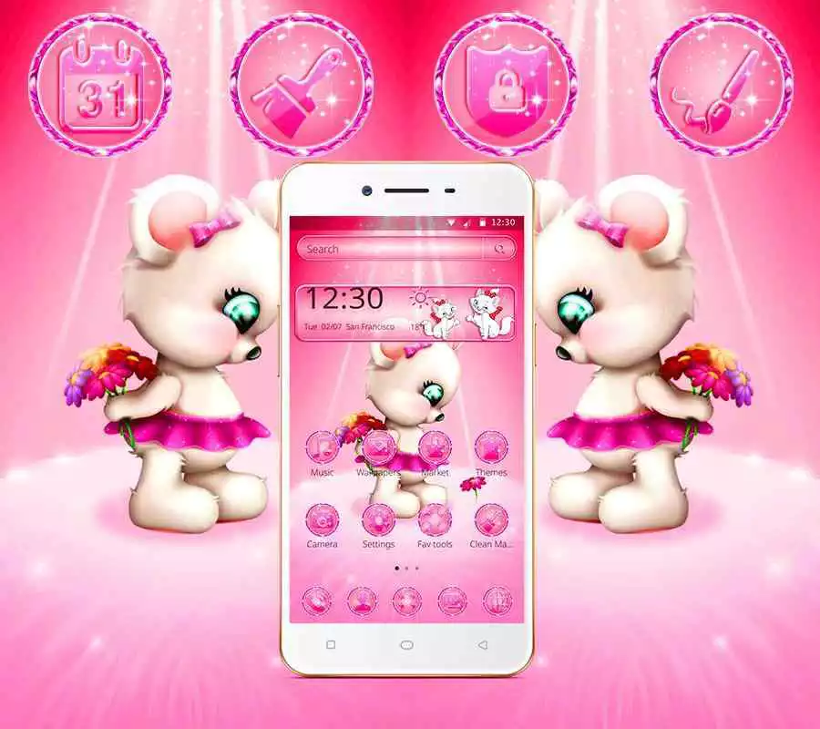 Play Cute Pink Cartoon Theme