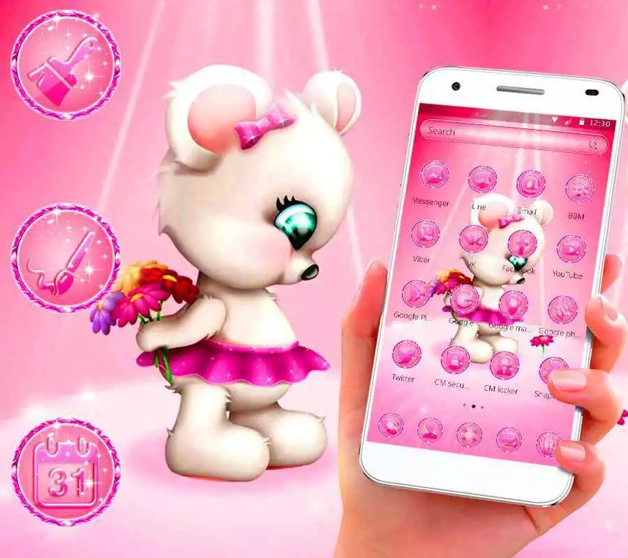 Play Cute Pink Cartoon Theme