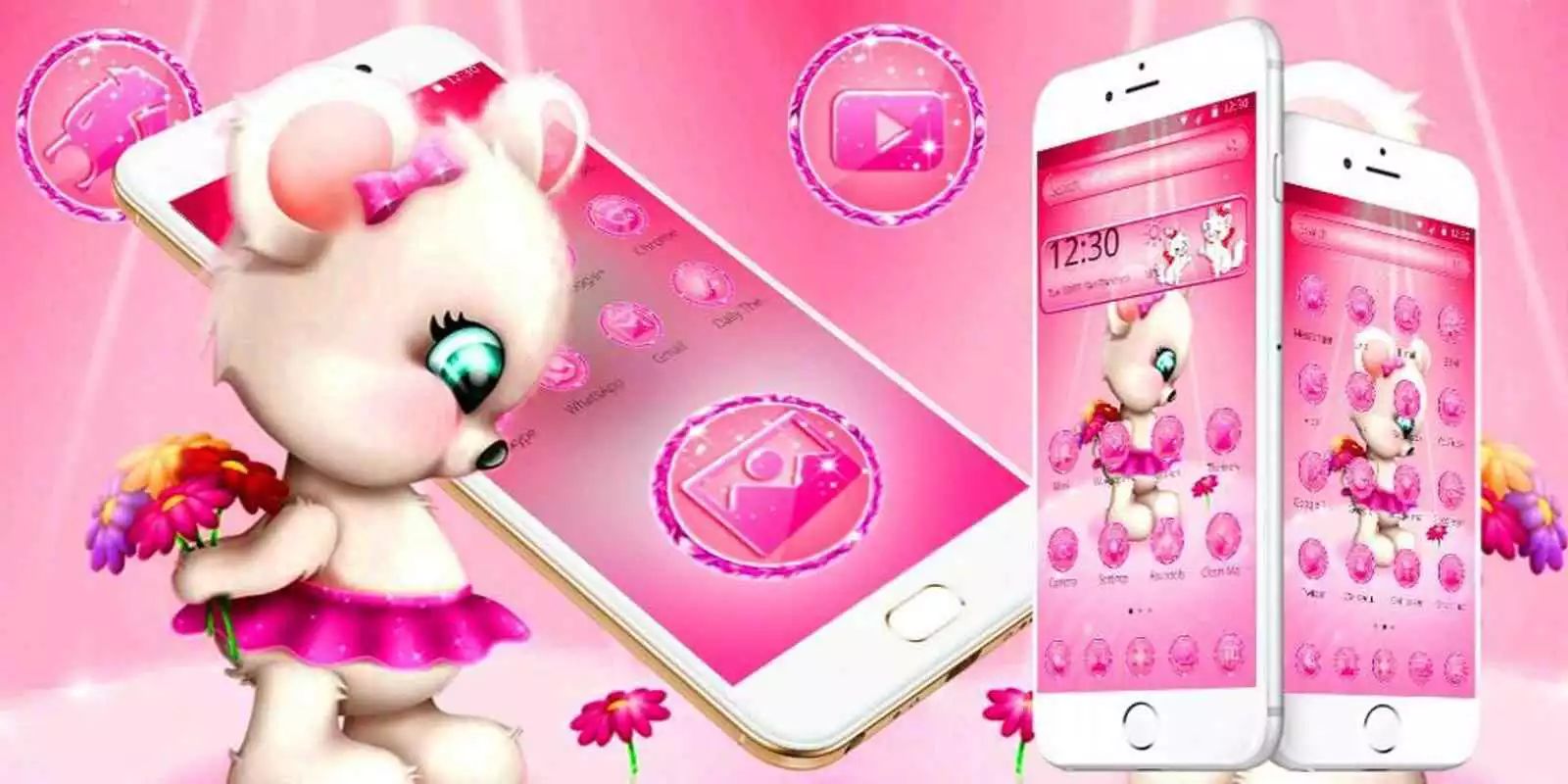 Play Cute Pink Cartoon Theme