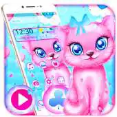 Free play online Cute Pink Cat Theme APK